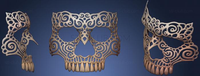 3D модель Венецианская маска с черепом (STL)